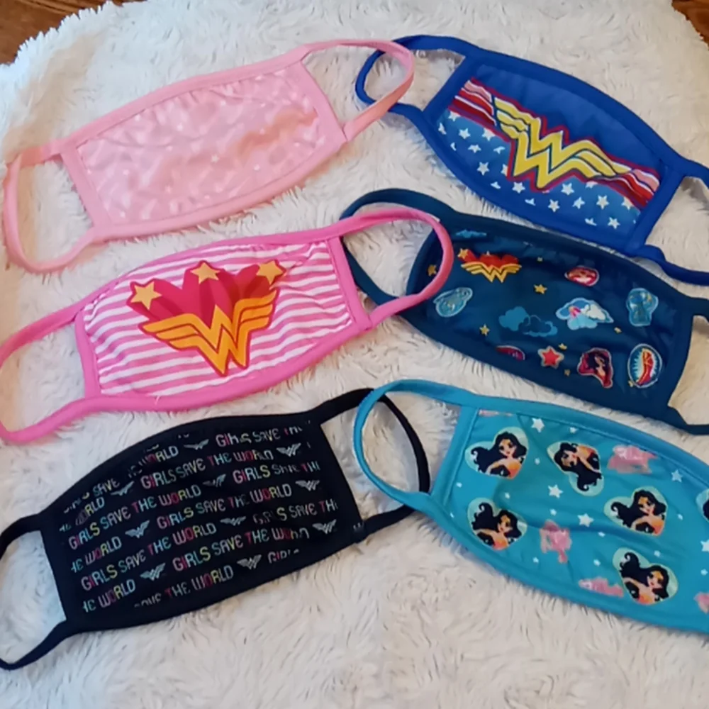 Kids wonder woman face masks